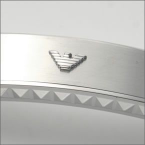 エンポリオアルマーニ EGS1882040 イーグルロゴ プレート ラバー ブレスレット ステンレススチール