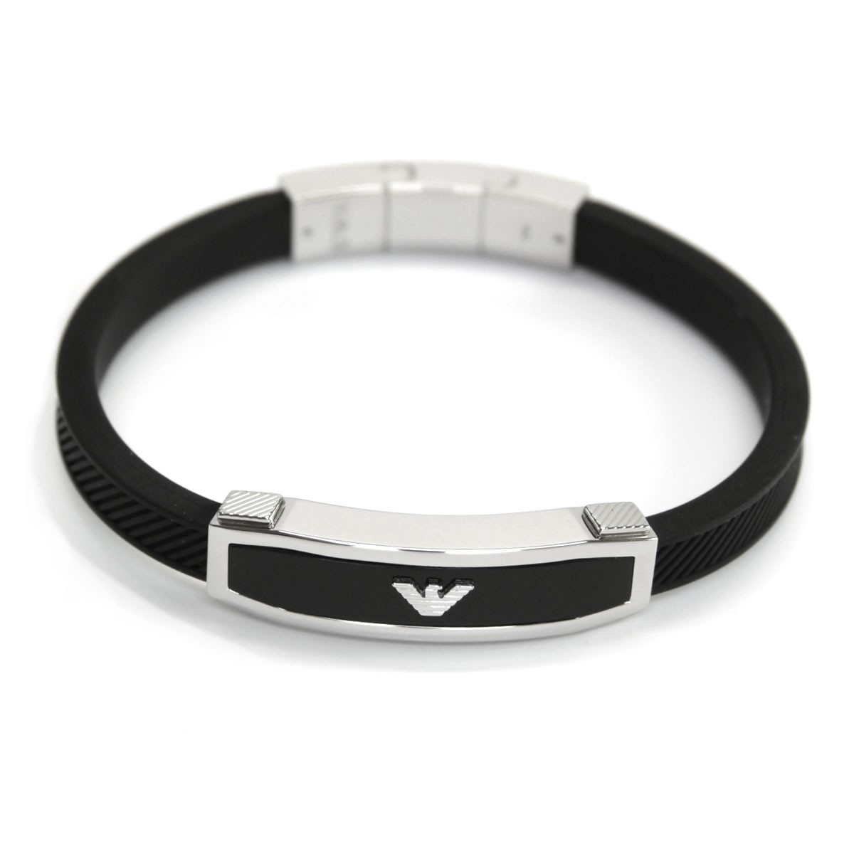 エンポリオアルマーニ EMPORIO ARMANI EGS1543040 イーグルロゴ ラバー ブレスレット