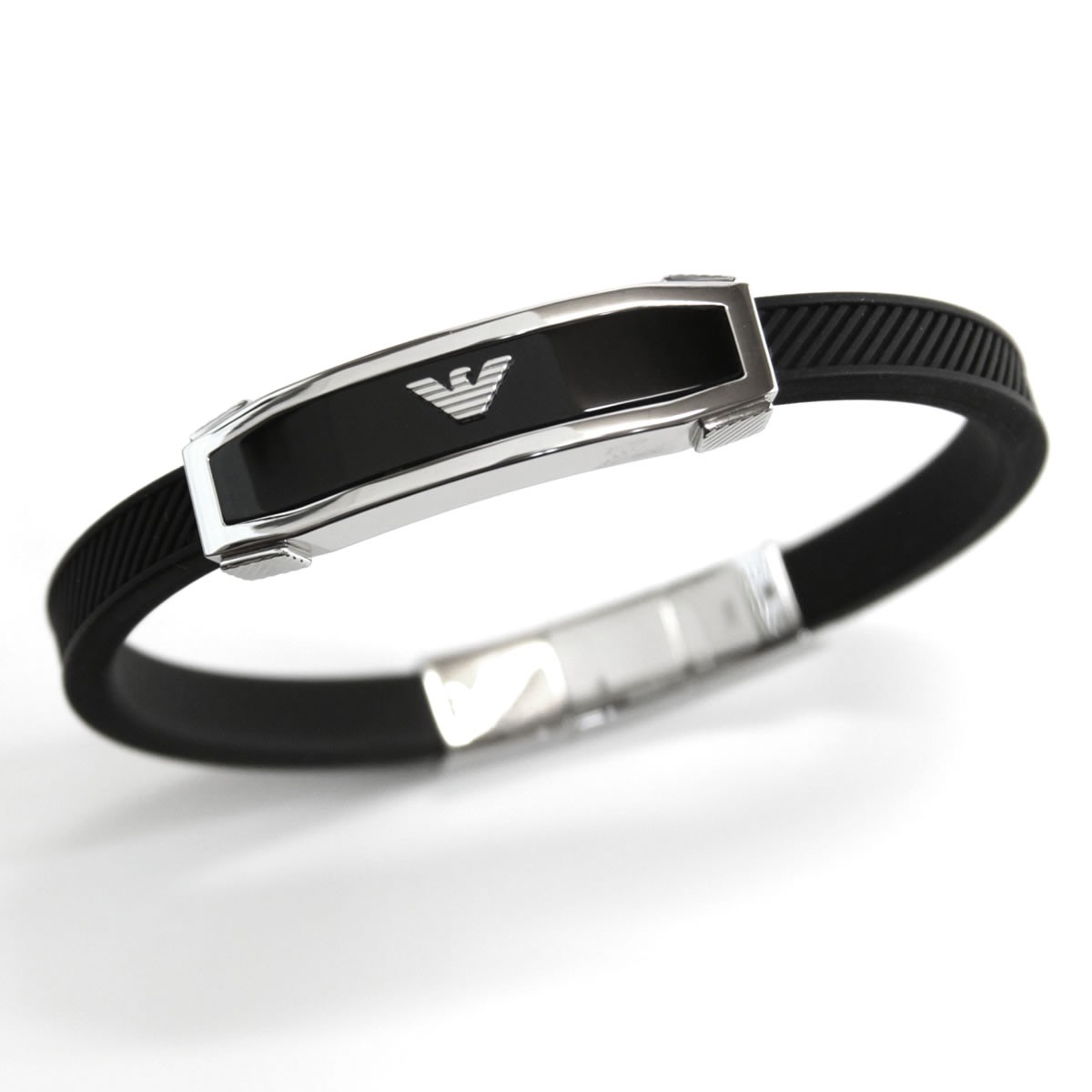 エンポリオアルマーニ EMPORIO ARMANI EGS1543040 イーグルロゴ ラバー ブレスレット
