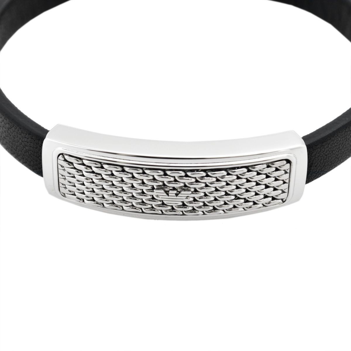エンポリオアルマーニ EMPORIO ARMANI EGS2139040 イーグルロゴ メンズ レザー ブレスレット