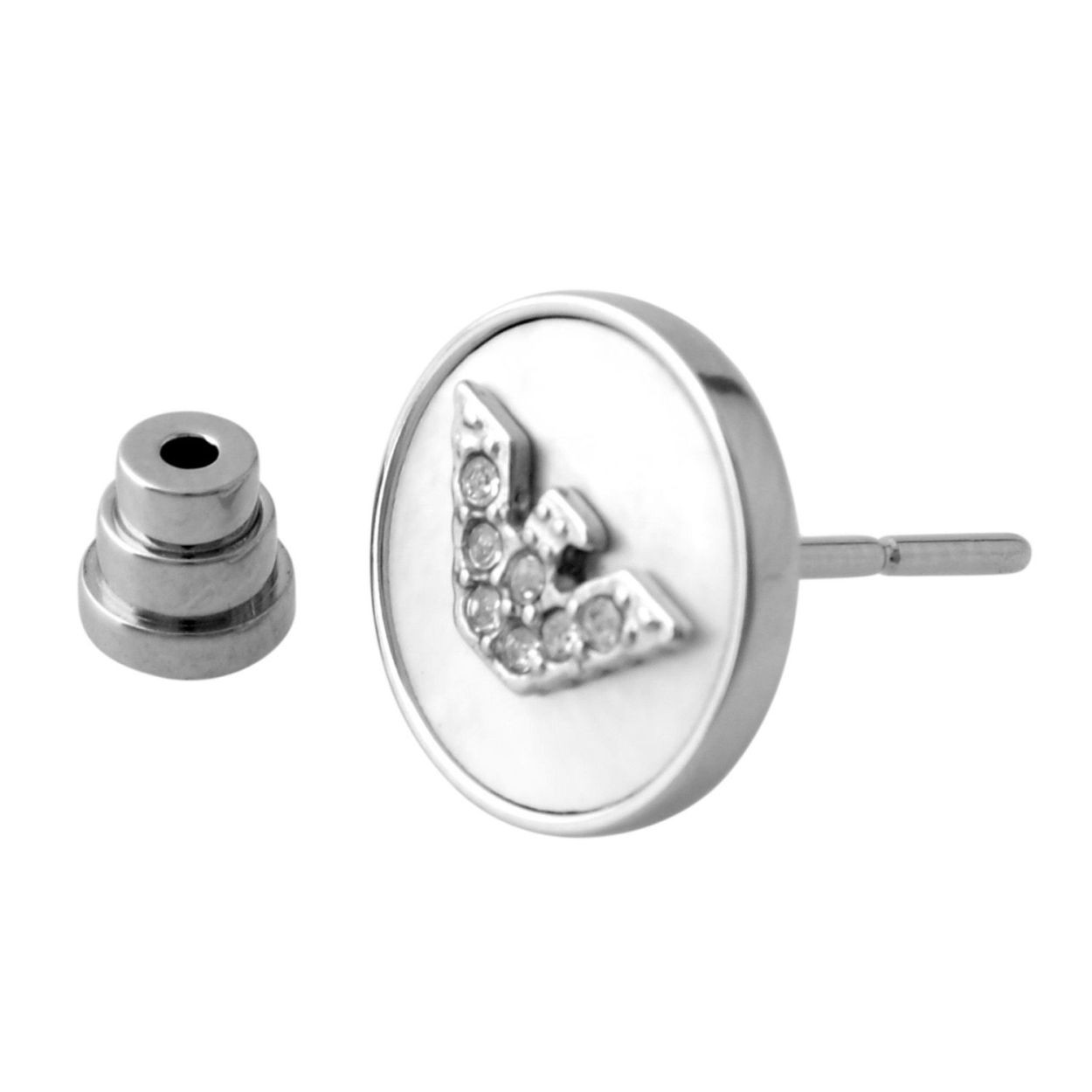 エンポリオアルマーニ EMPORIO ARMANI EGS2355040 イーグルロゴ スタッド ピアス STEEL/PP Stones/MOP