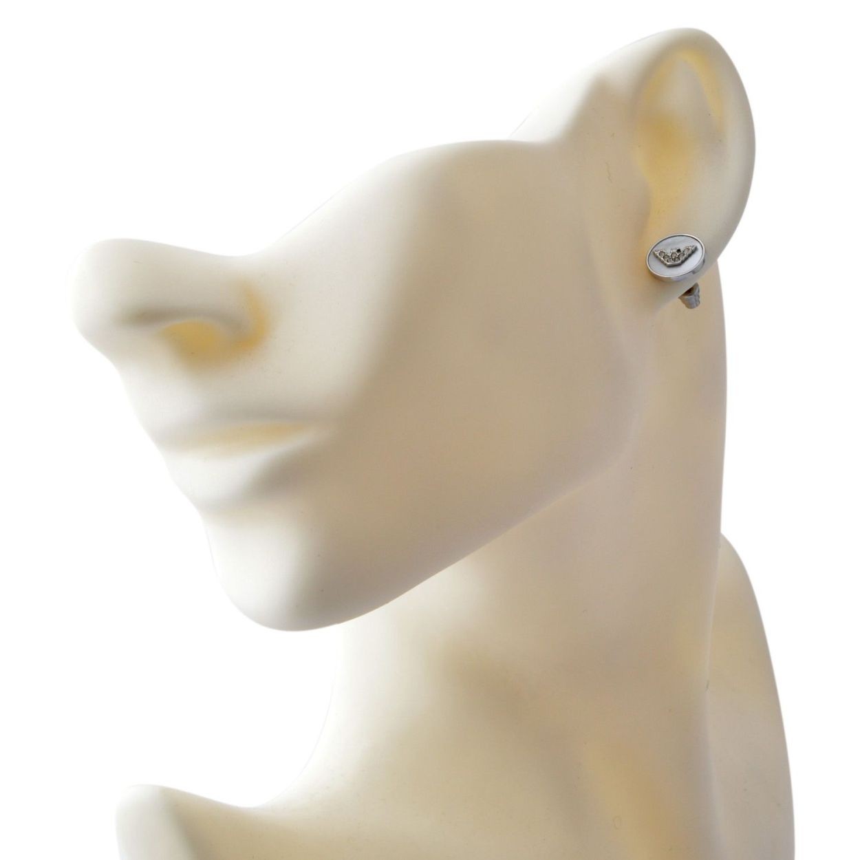 エンポリオアルマーニ EMPORIO ARMANI EGS2355040 イーグルロゴ スタッド ピアス STEEL/PP Stones/MOP