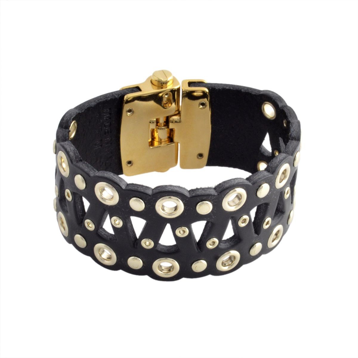 フルラ FURLA 831787 BPS3 FG0 ONYX カットワークレザー バングル ブレスレット VENERE BANGLE TRAFORO