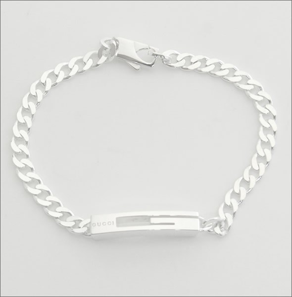 グッチ  スモールカットアウト Gモチーフ ゴルメットチェーン ブレスレット 18cm 223738-J8400-8106