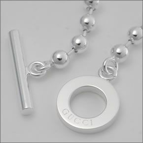 グッチ 010294-09840-0006  BOULE ボールチェーン ブレスレット 17cm スターリングシルバー