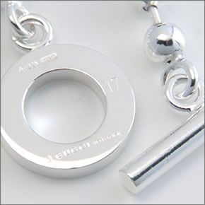 グッチ 010294-09840-0006  BOULE ボールチェーン ブレスレット 17cm スターリングシルバー