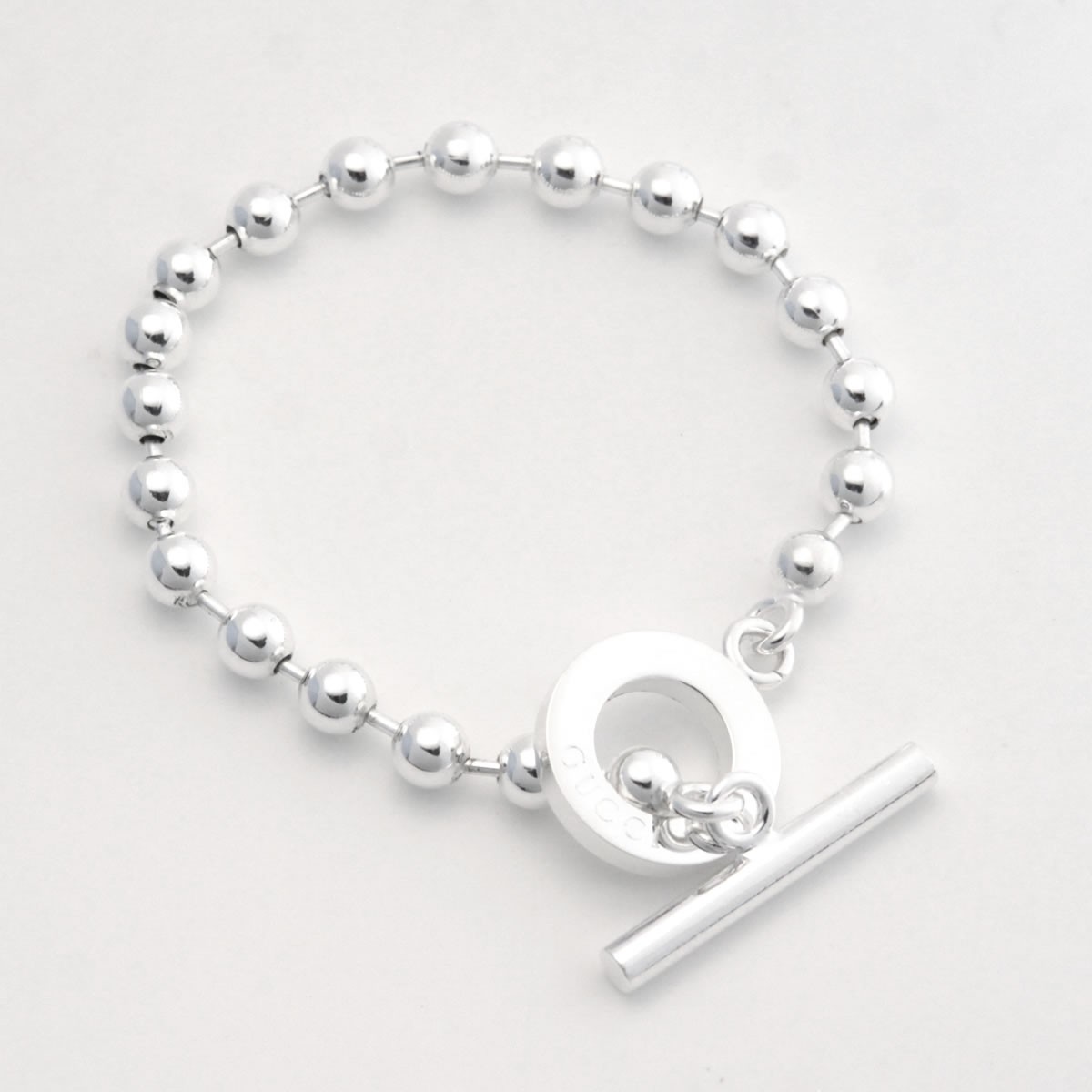 グッチ GUCCI 010294-09840-0006 BOULE ボールチェーン ブレスレット 18cm スターリングシルバー