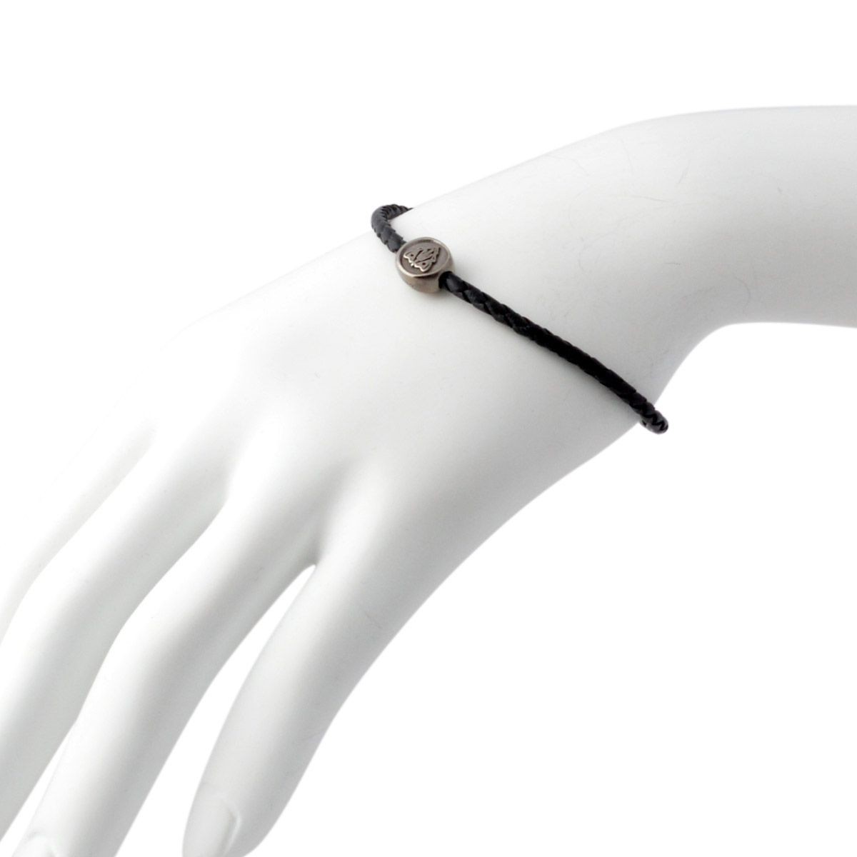 グッチ GUCCI 270577-J8980-8163 19cm CREST クレスト 編み込みレザー メンズ ブレスレット