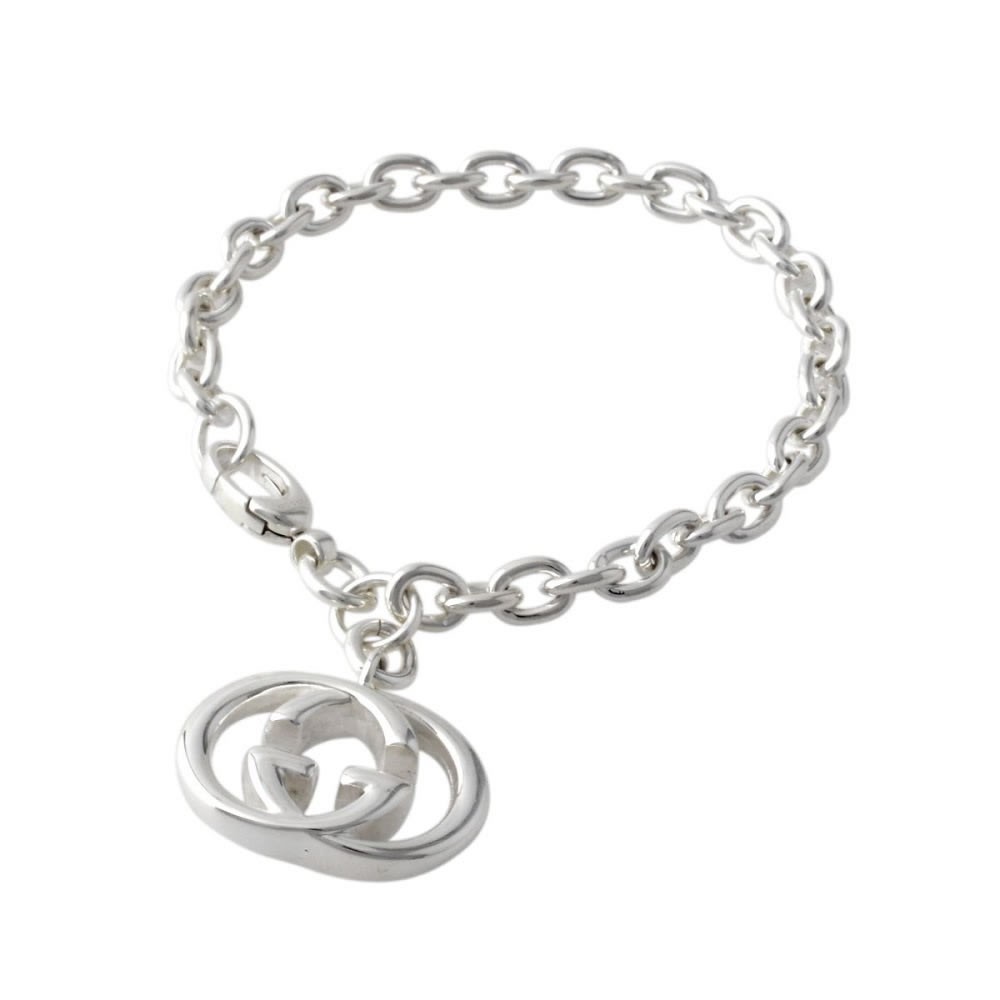 グッチ GUCCI 190501-J8400-8106 18cm SILVER BRITT シルバー ブリット チャーム ブレスレット インターロッキングG