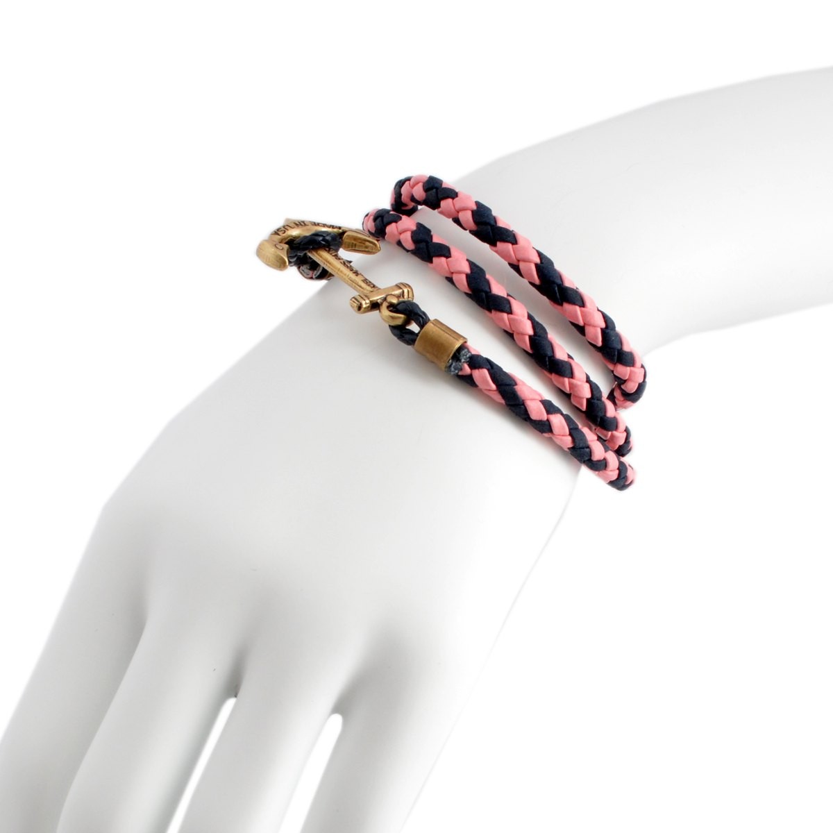 キールジェイムスパトリック Kiel James Patrick JS-3183-S Quartermaster Collection Landon Landing アンカーモチーフ 3連 レザー編み込みブレスレット ユニセックス