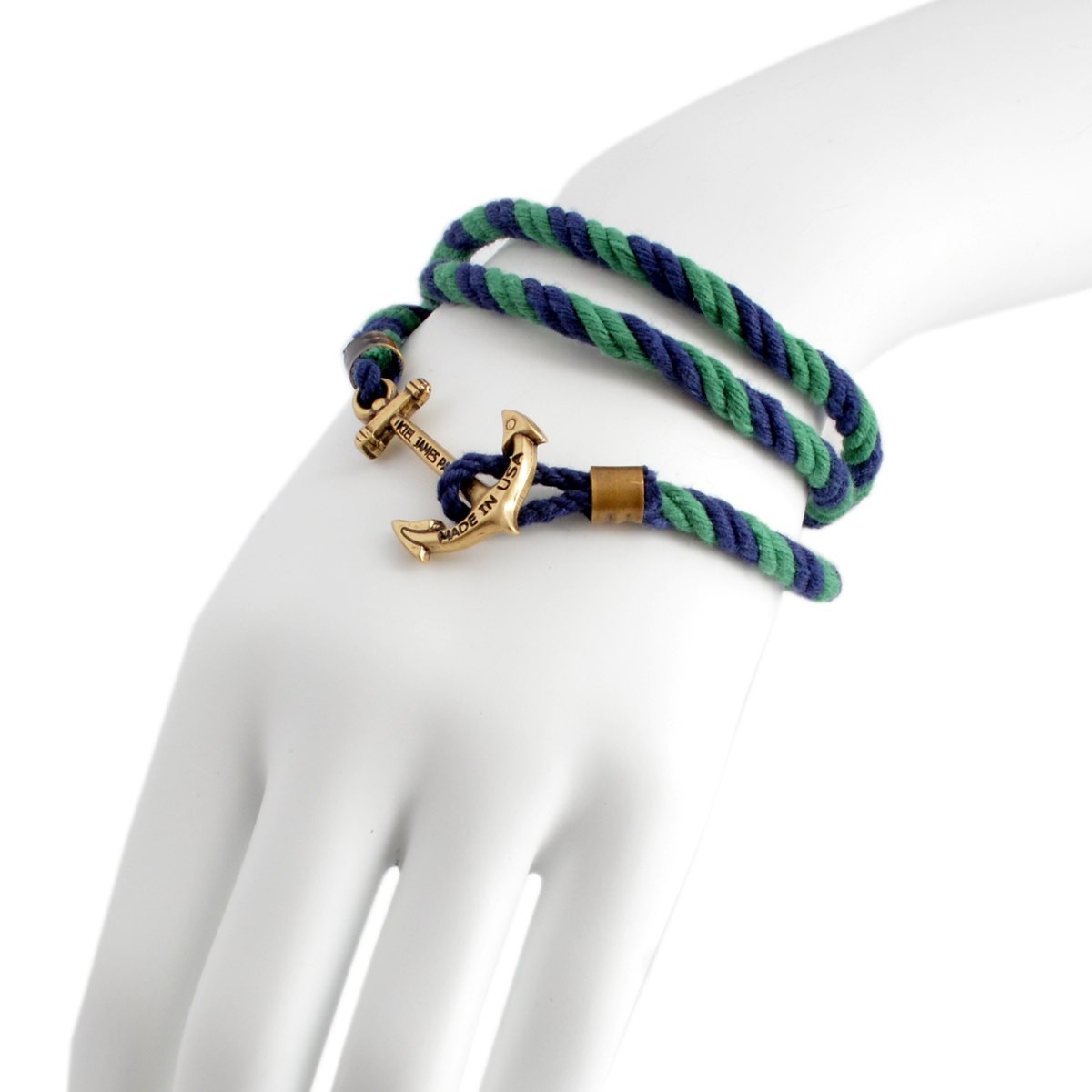 キールジェイムスパトリック Kiel James Patrick LH-896-403 Lanyard Hitch Collection Catesby Jones アンカーモチーフ 3連 ロープブレスレット ユニセックス