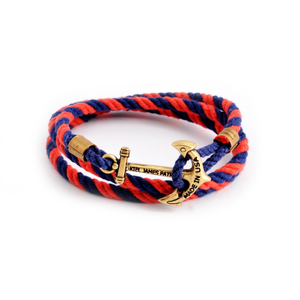 キールジェイムスパトリック Kiel James Patrick LH-901-402 Lanyard Hitch Collection Otterneck Worth アンカーモチーフ 3連 ロープブレスレット ユニセックス