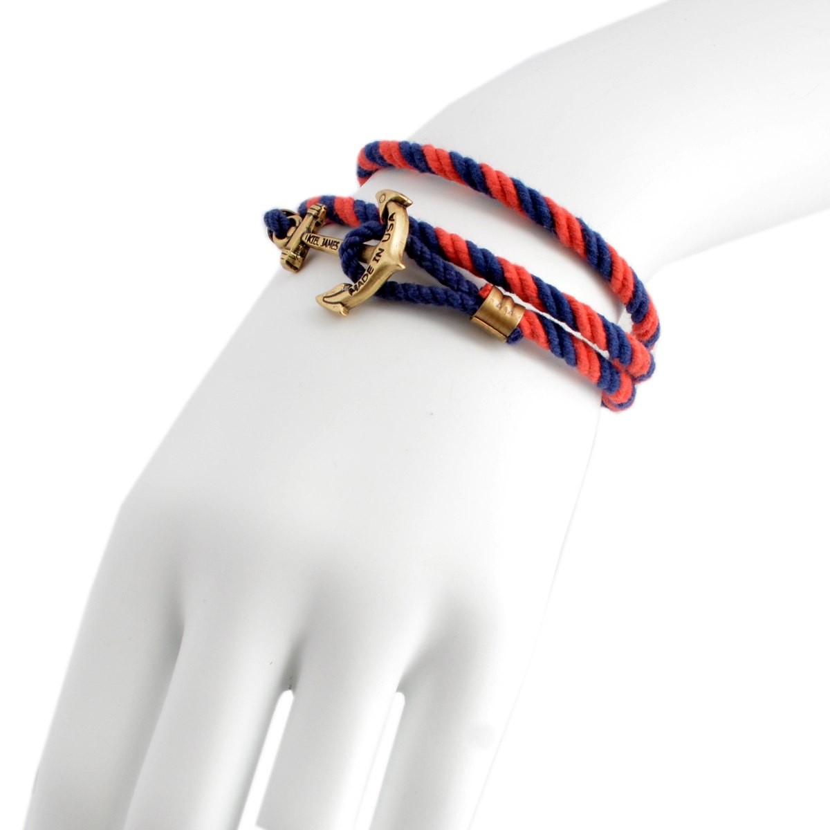 キールジェイムスパトリック Kiel James Patrick LH-901-402 Lanyard Hitch Collection Otterneck Worth アンカーモチーフ 3連 ロープブレスレット ユニセックス