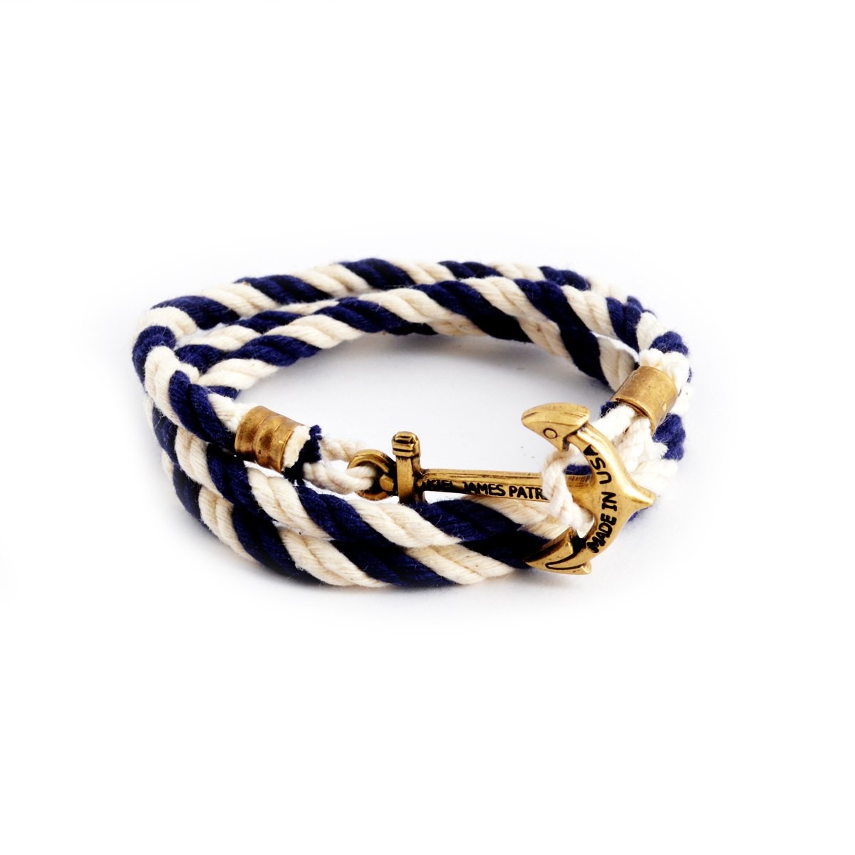 キールジェイムスパトリック Kiel James Patrick LH-902-401 Lanyard Hitch Collection Peter Wence アンカーモチーフ 3連 ロープブレスレット ユニセックス