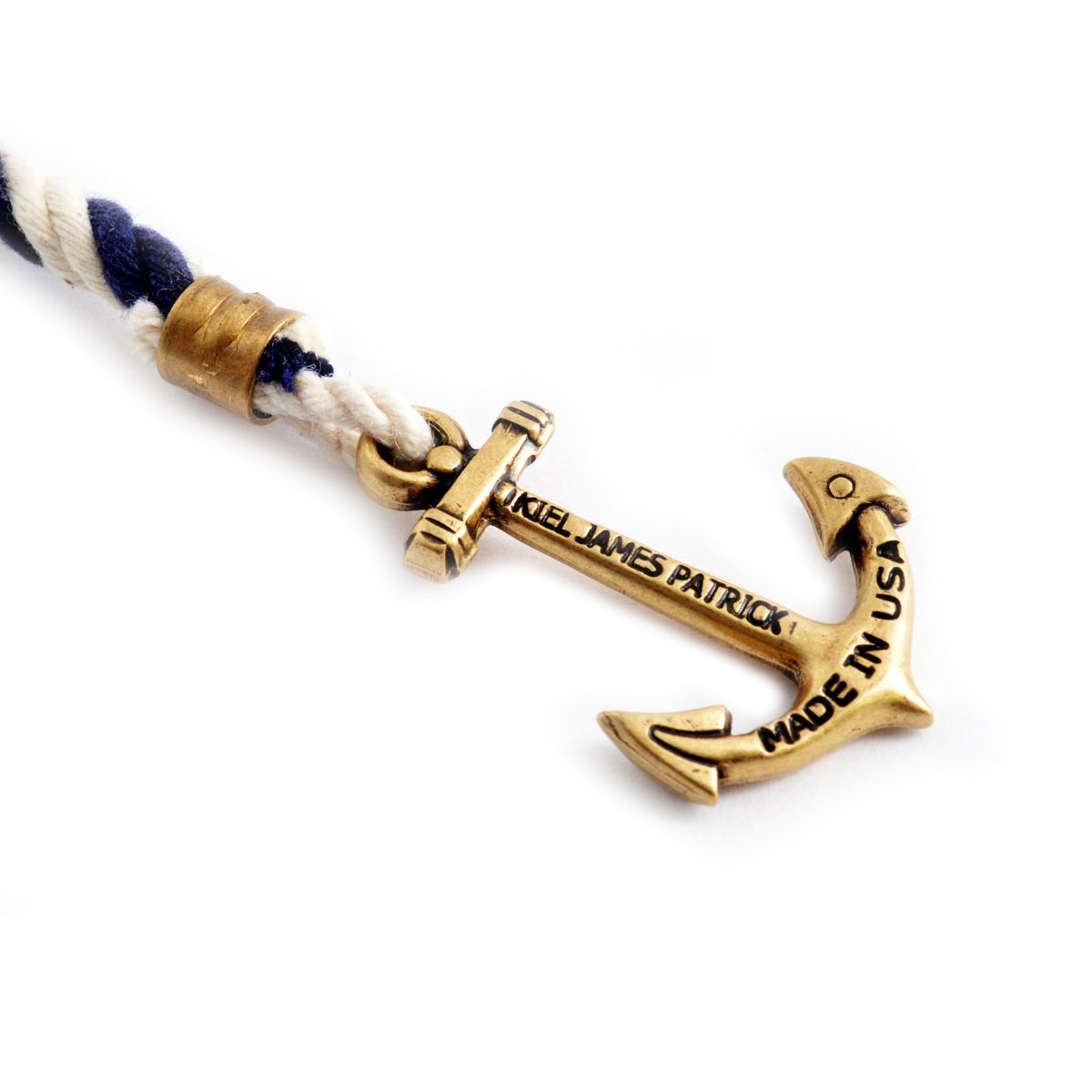 キールジェイムスパトリック Kiel James Patrick LH-902-401 Lanyard Hitch Collection Peter Wence アンカーモチーフ 3連 ロープブレスレット ユニセックス