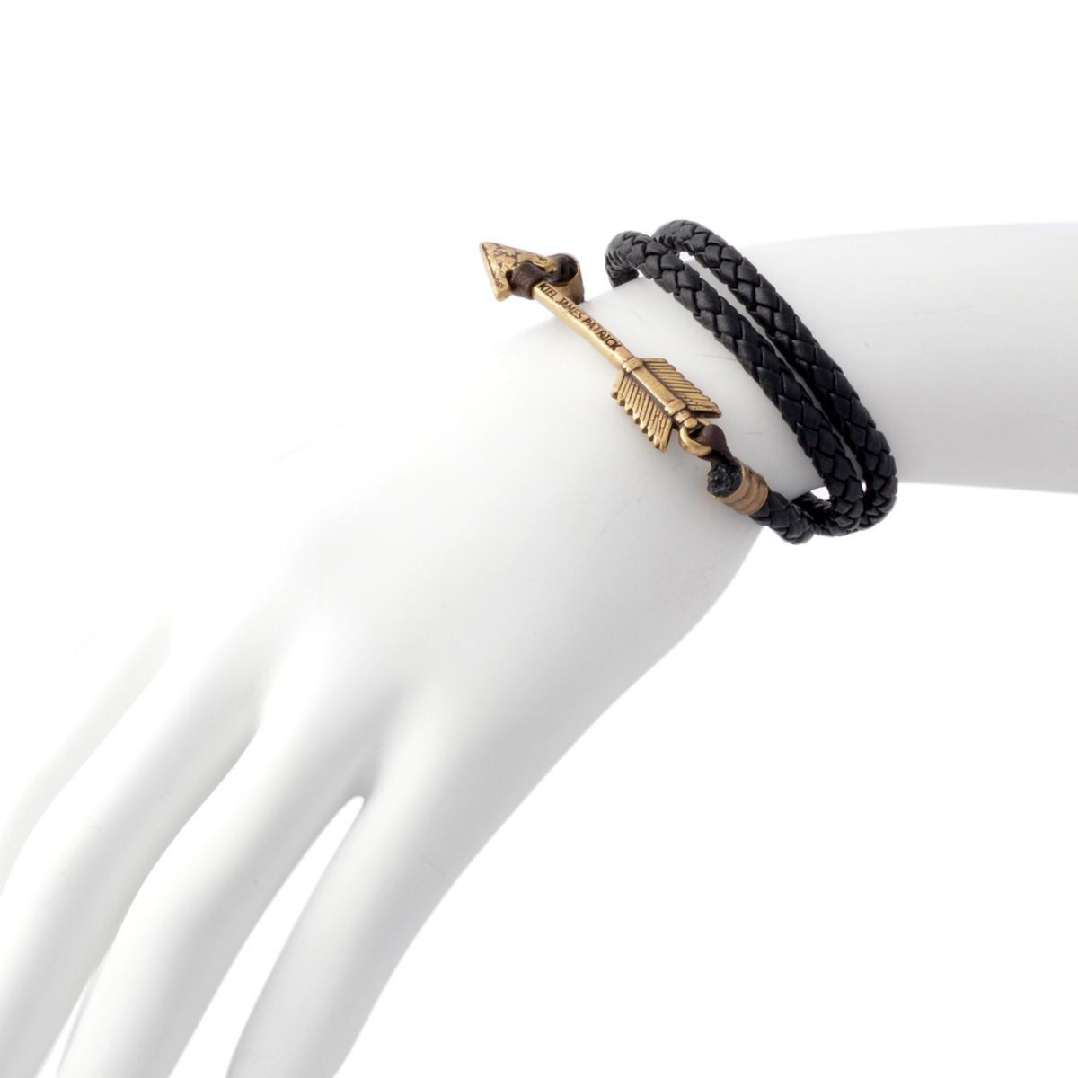 キールジェイムスパトリック Kiel James Patrick AR-1605-001 アローモチーフ 3連 レザー編み込みブレスレット ユニセックス Archer Collection John Snow