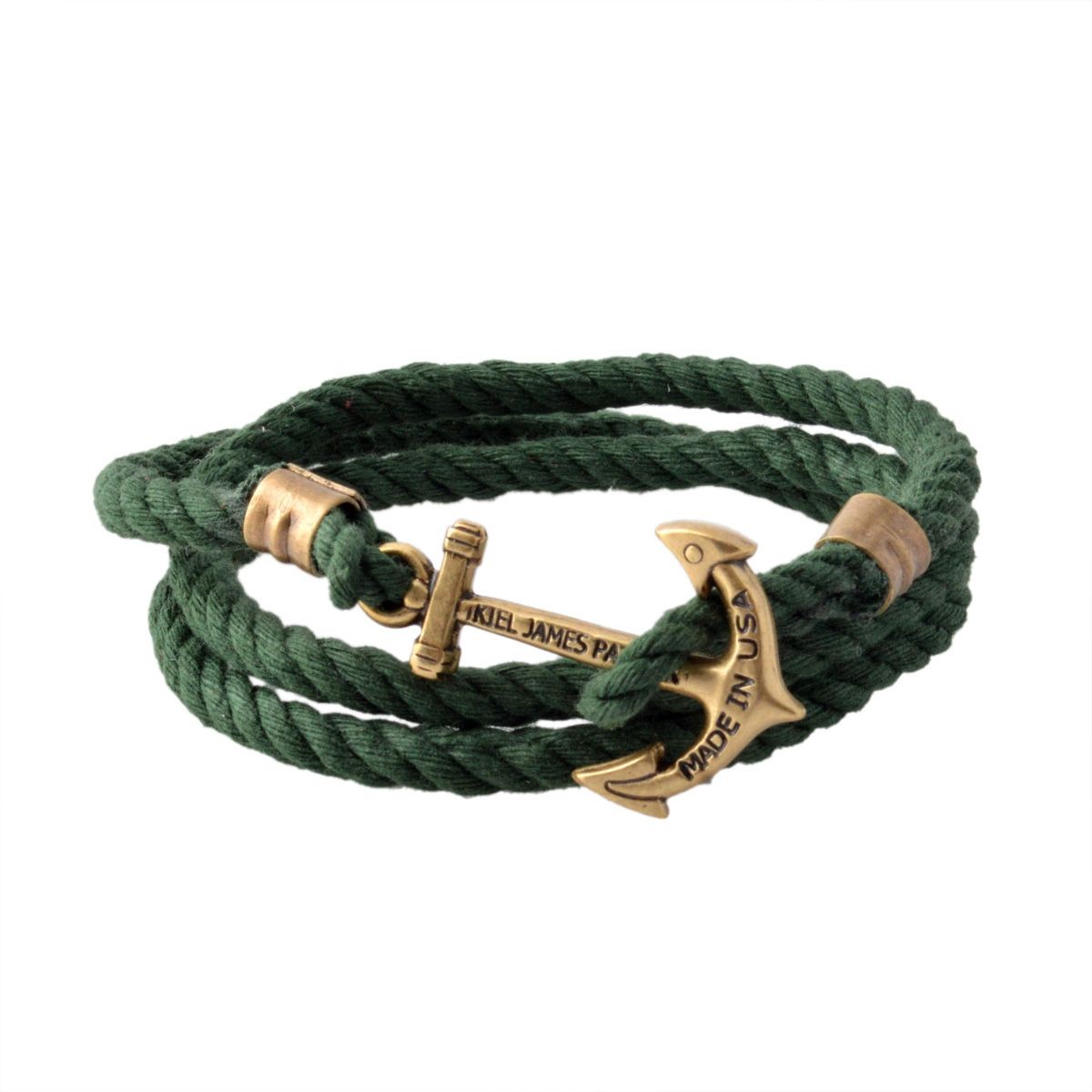 キールジェイムスパトリック Kiel James Patrick LH-1355-1084 アンカーモチーフ 3連 ロープブレスレット ユニセックス Lanyard Hitch Collection The Adirondack
