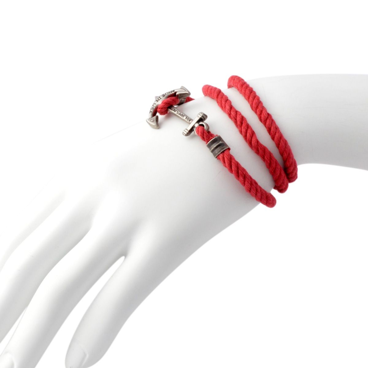 キールジェイムスパトリック Kiel James Patrick LH-1616-600 アンカーモチーフ 3連 ロープブレスレット ユニセックス Lanyard Hitch Collection Nantucket Lifeguard