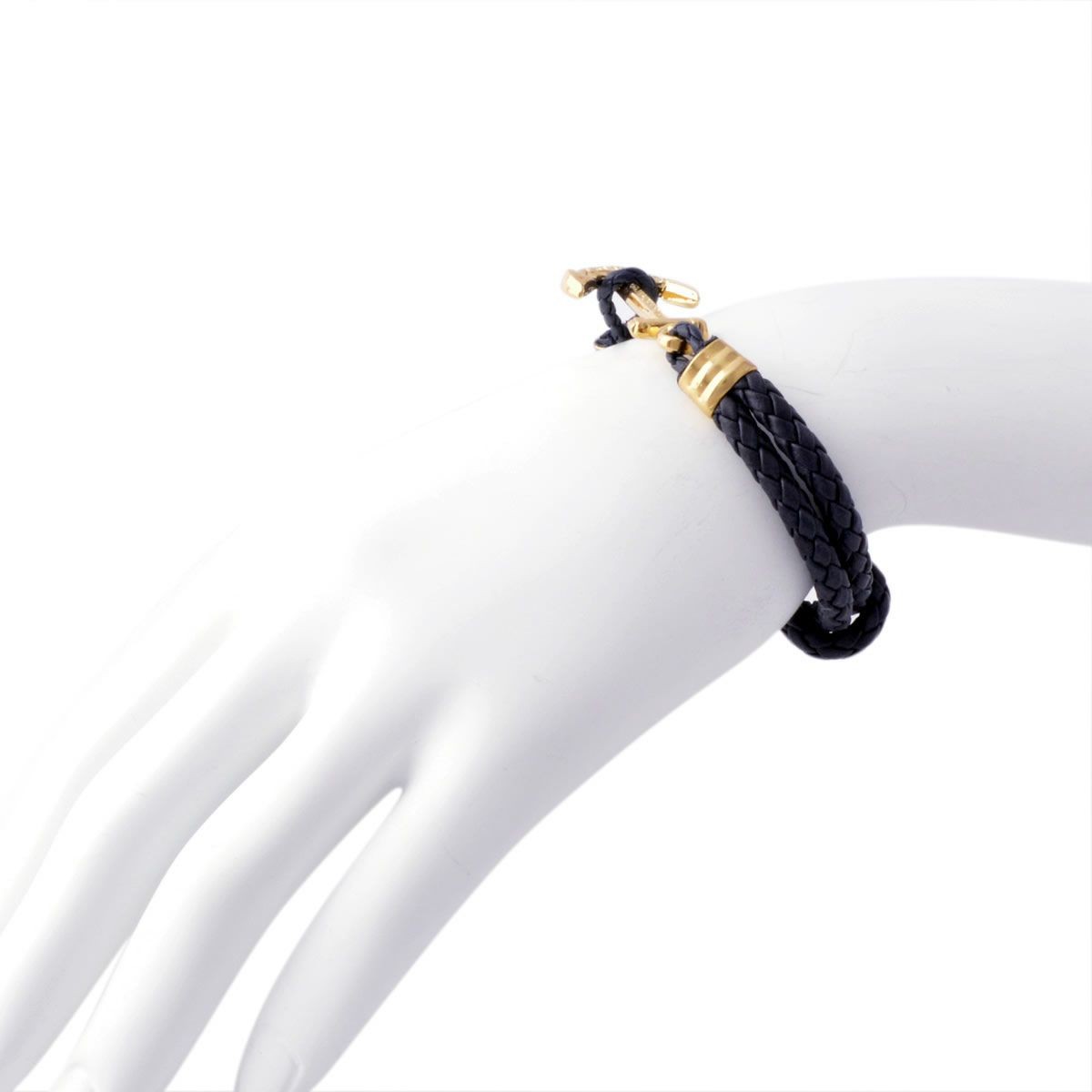 キールジェイムスパトリック Kiel James Patrick QM-1376-1088 アンカーモチーフ レザー編み込みブレスレット ユニセックス Quartermaster Bracelets Lake Minnetonka