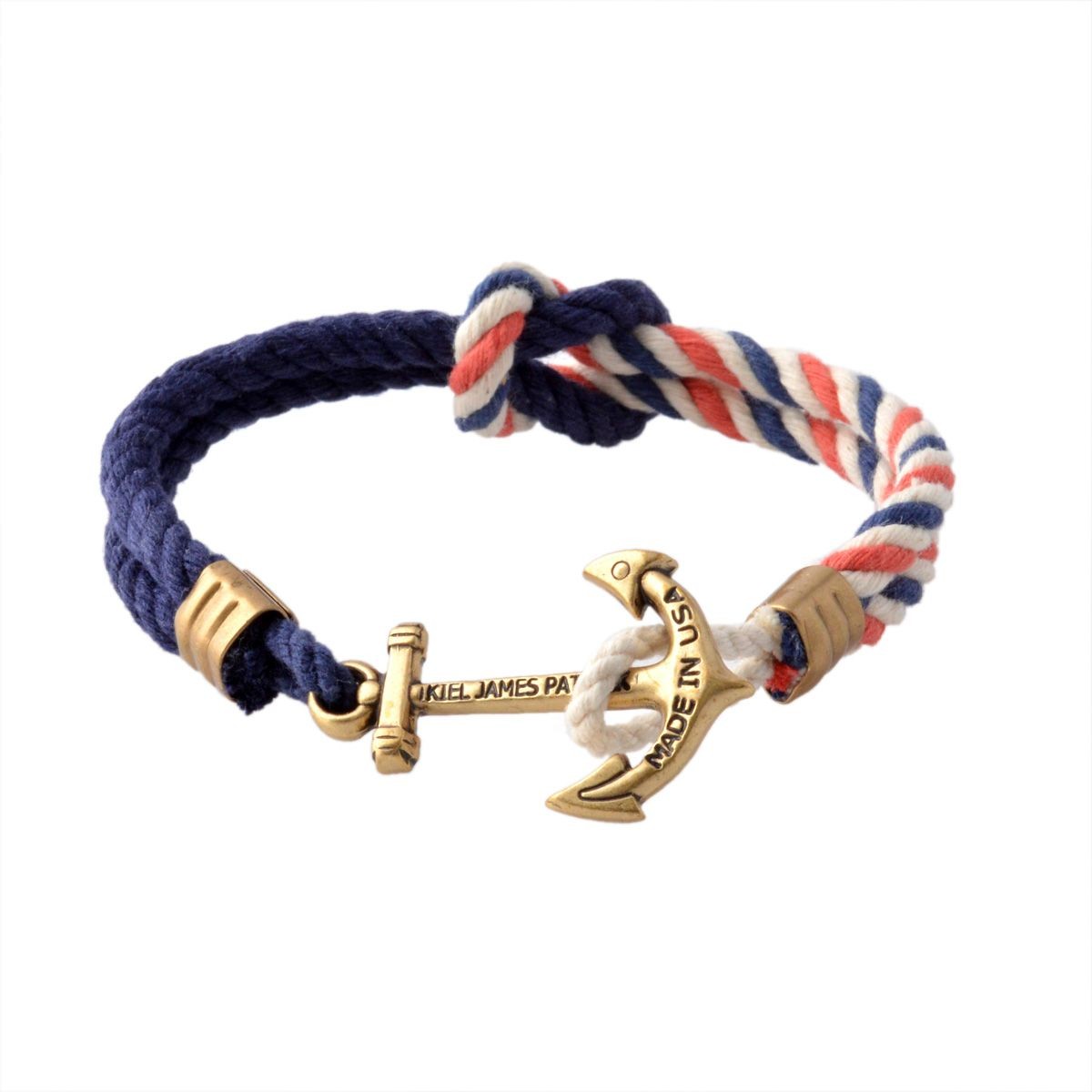 キールジェイムスパトリック Kiel James Patrick TC-1547-1253 アンカーモチーフ  ロープブレスレット ユニセックス Triton Bracelets American Coast