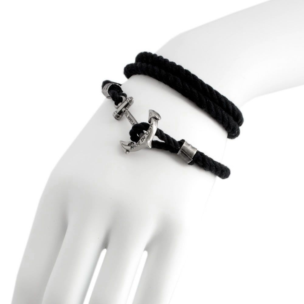 キールジェイムスパトリック Kiel James Patrick LH-1612-001 アンカーモチーフ 3連 ロープブレスレット ユニセックス Lanyard Hitch Collection Leviathan’s Legend