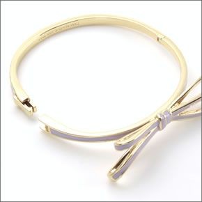 ケイトスペード TIED UP Hinge Bangle リボンモチーフ ヒンジ エナメル バングル WBRU9756-523