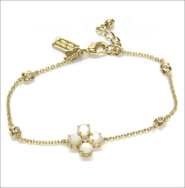 ケイトスペード WBRUA217-110 CENTRAL PARK PANSY Bracelet パンジーモチーフ クリスタル・ビジュー ブレスレット