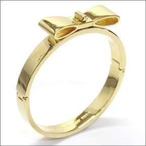 ケイトスペード WBRUA540-711 PERFECTLY PLACED Hinged Bow Bangle 立体的なリボンがキュートなバングル