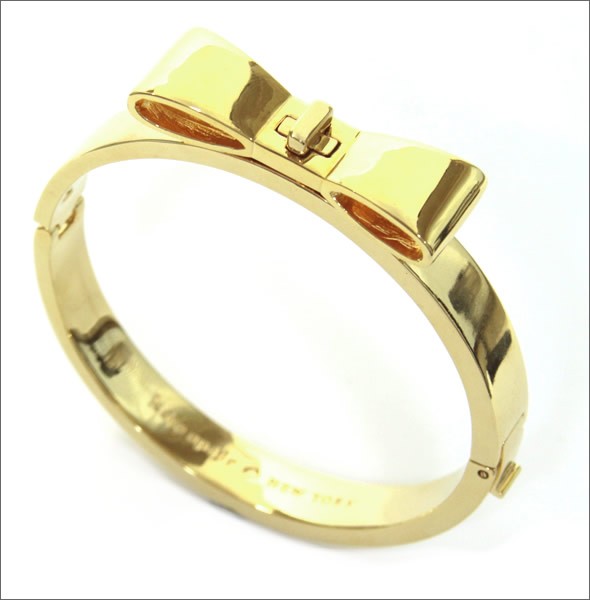 ケイトスペード WBRUA540-711 PERFECTLY PLACED Hinged Bow Bangle 立体的なリボンがキュートなバングル