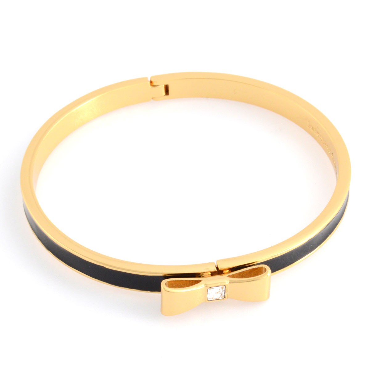 ケイトスペード Kate Spade WBRUB228-001 Black リボンモチーフ バングル