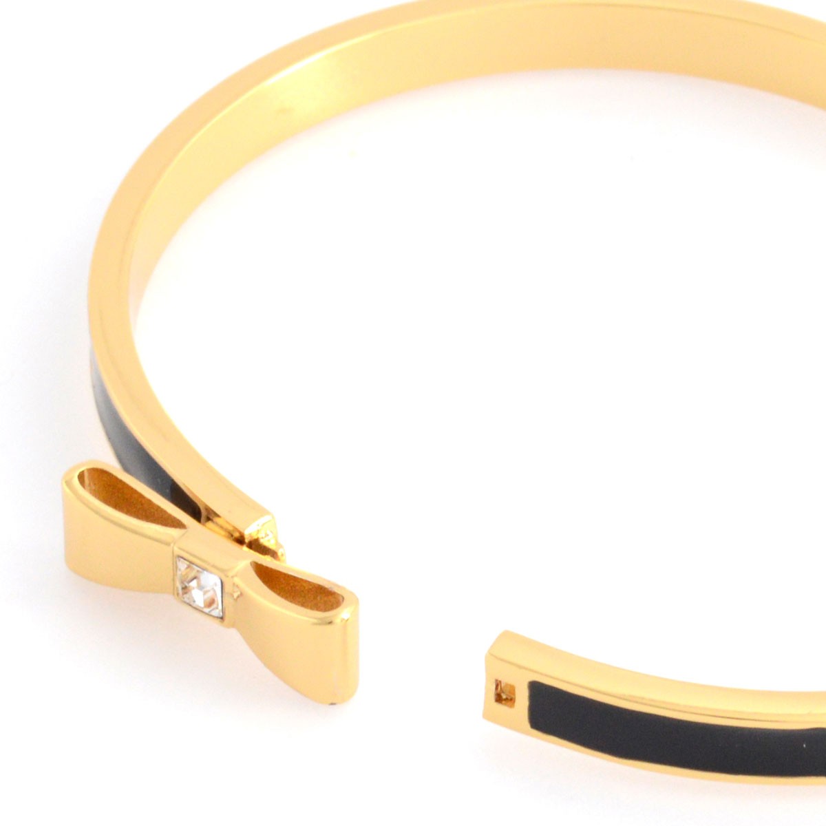 ケイトスペード Kate Spade WBRUB228-001 Black リボンモチーフ バングル