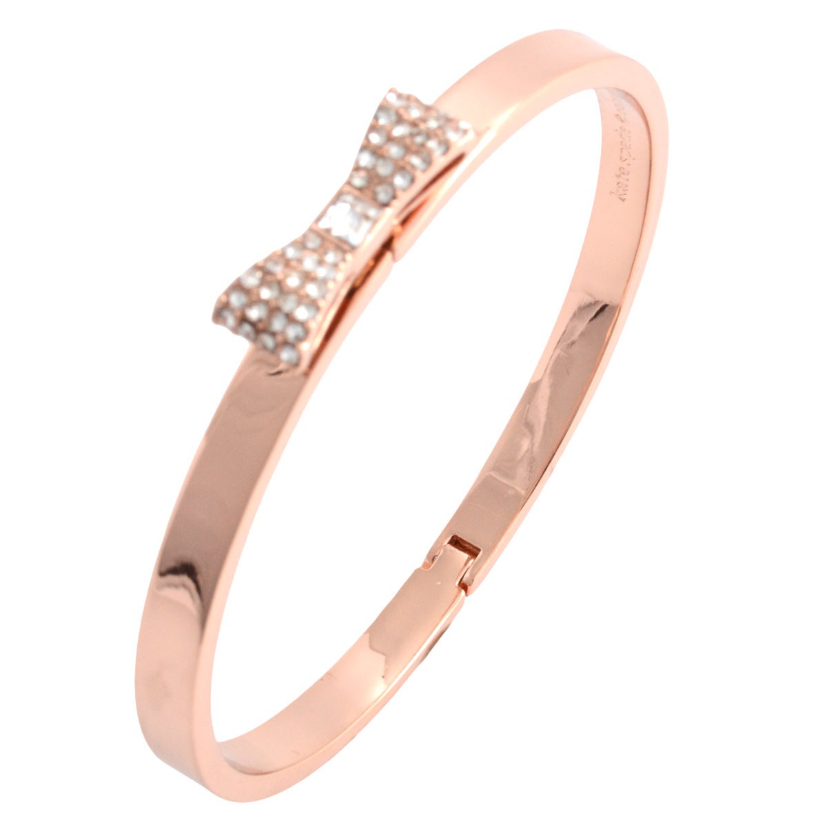 ケイトスペード Kate Spade WBRUB231-704 Clear/Rose Gold リボンモチーフ バングル