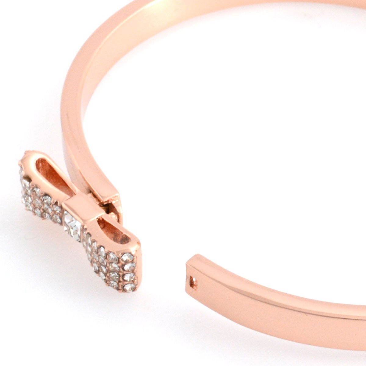 ケイトスペード Kate Spade WBRUB231-704 Clear/Rose Gold リボンモチーフ バングル