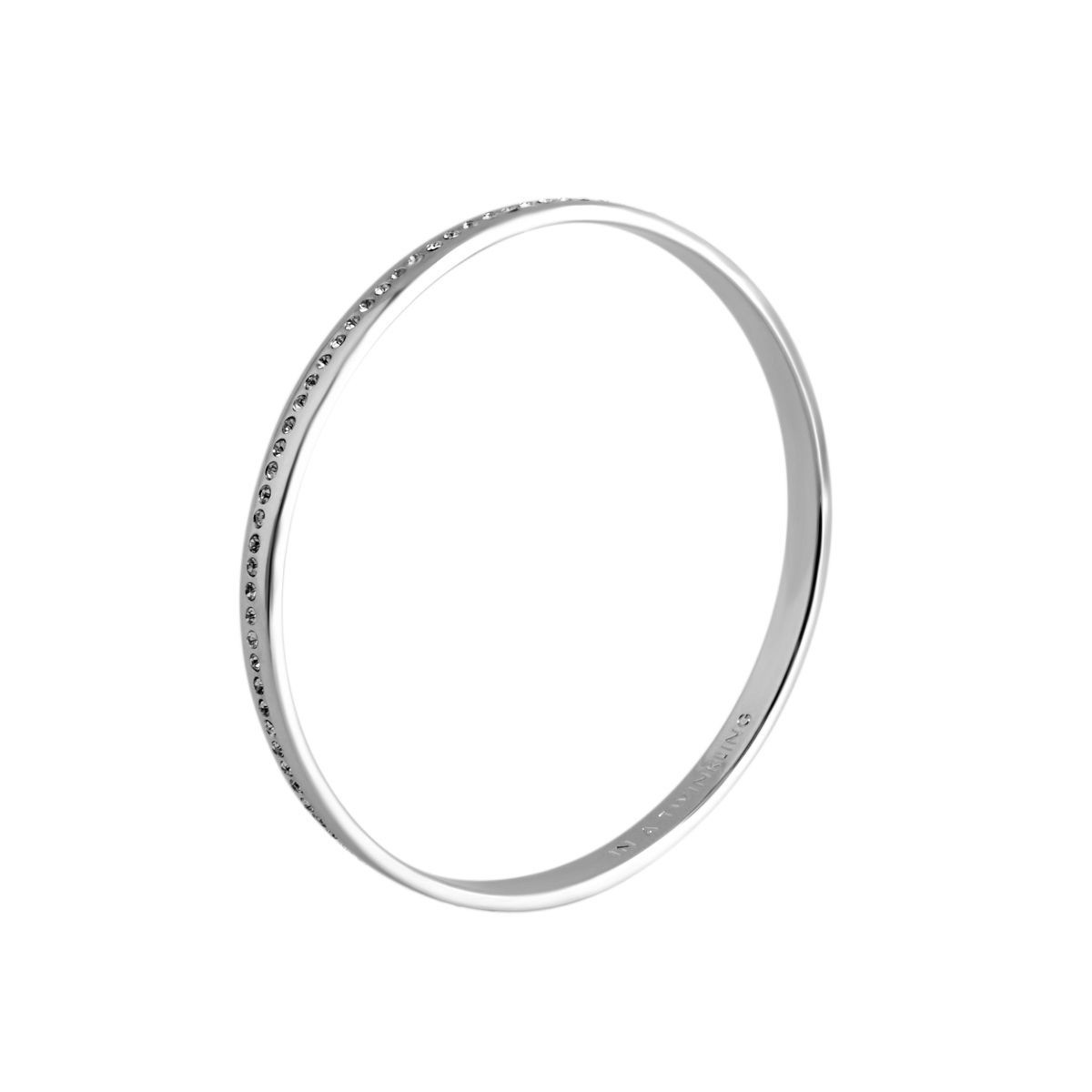 ケイトスペード Kate Spade WBRU9702-911 Clear/Silver 内側にさりげなく刻印された「In A Twinkling」のロゴがキュートなクリスタル・パヴェ バングル Idiom Bangles