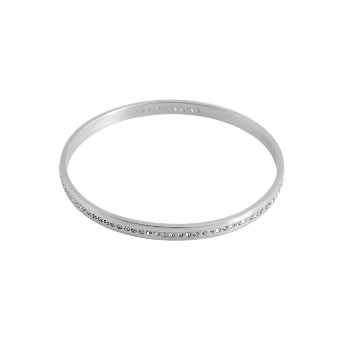 ケイトスペード Kate Spade WBRU9702-911 Clear/Silver 内側にさりげなく刻印された「In A Twinkling」のロゴがキュートなクリスタル・パヴェ バングル Idiom Bangles