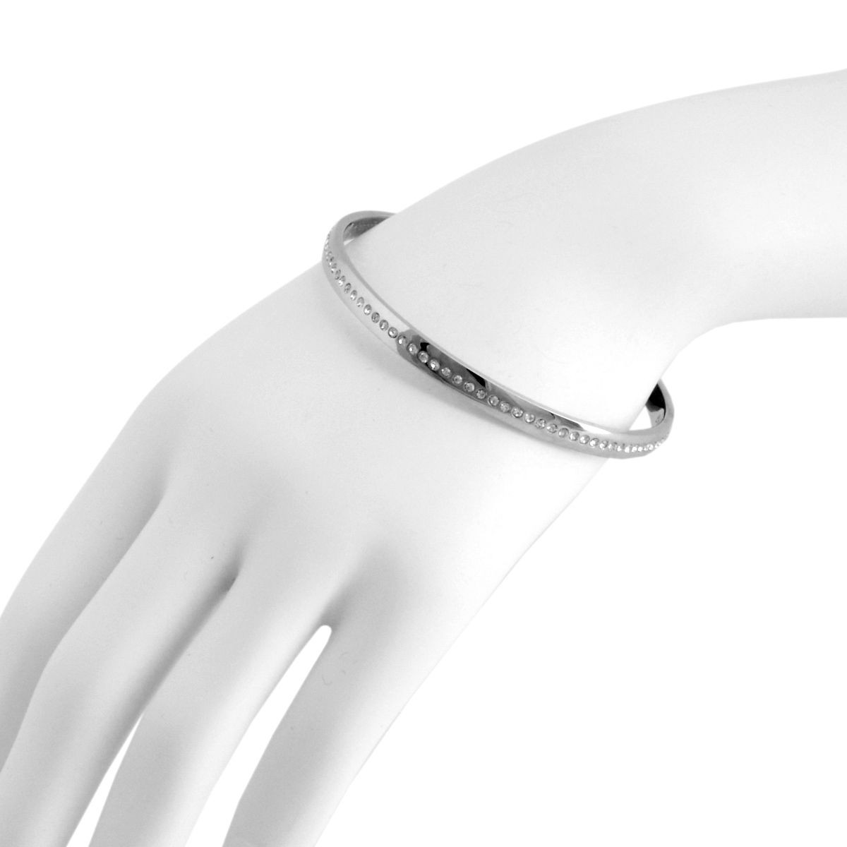 ケイトスペード Kate Spade WBRU9702-911 Clear/Silver 内側にさりげなく刻印された「In A Twinkling」のロゴがキュートなクリスタル・パヴェ バングル Idiom Bangles