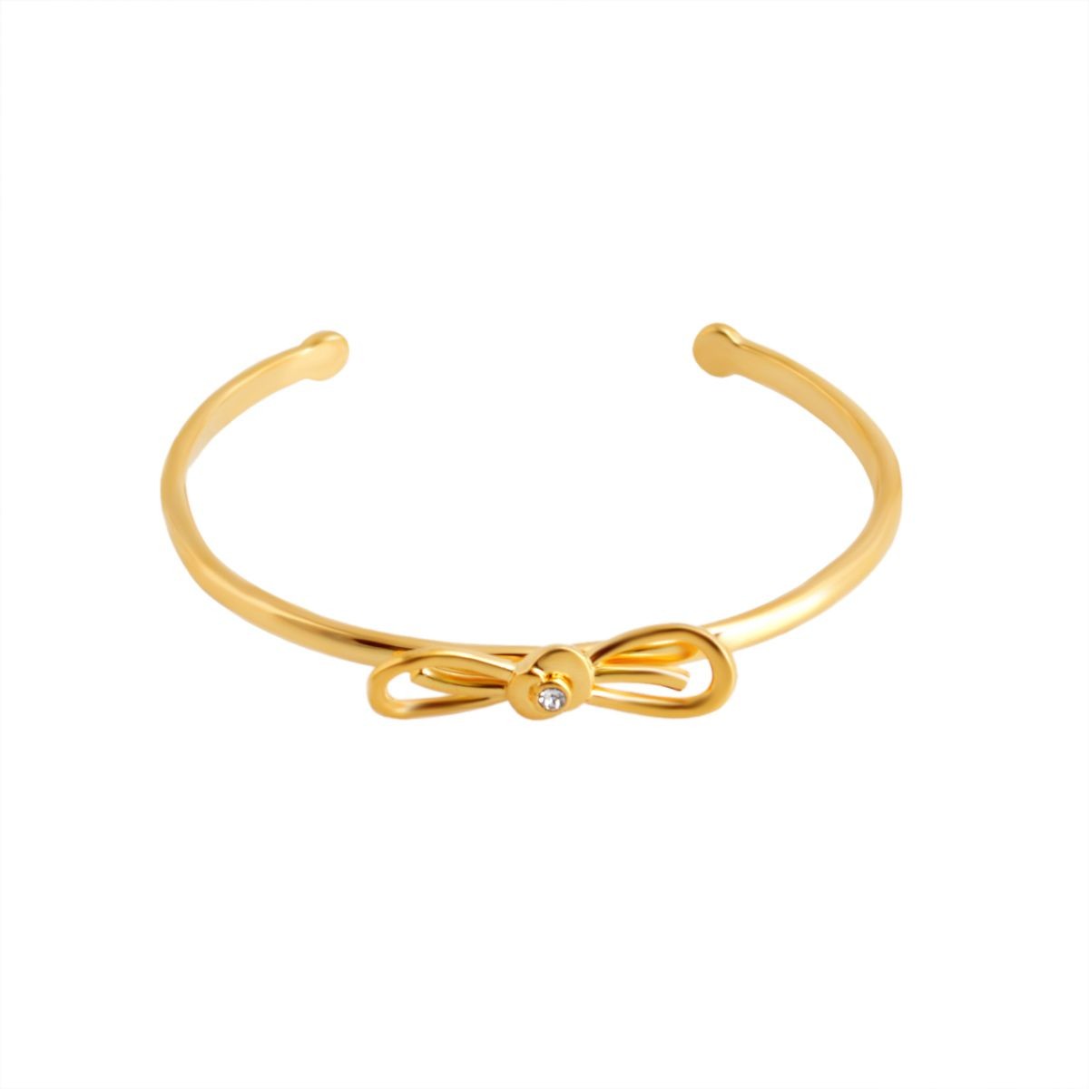 ケイトスペード Kate Spade WBRUA605-922 Clear ビジュー×リボン カフバングル Dainty Sparklers Bow Cuff