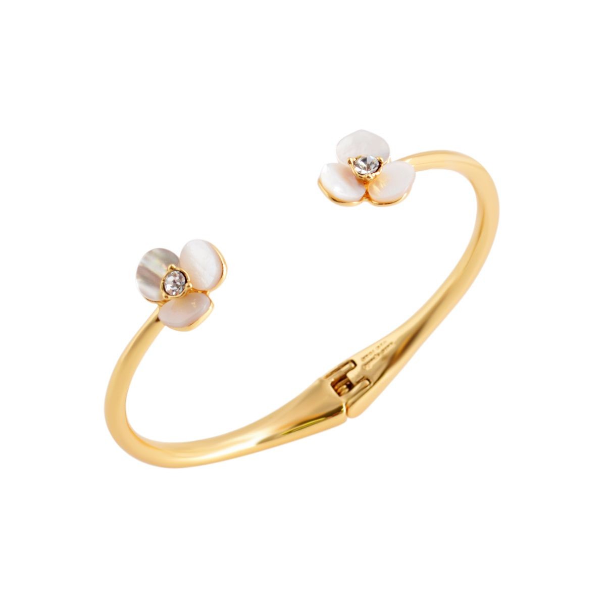 ケイトスペード Kate Spade WBRUB663-110 Cleam/Clear ビジュー×パンジー カフバングル Disco Pansy Thin Cuff