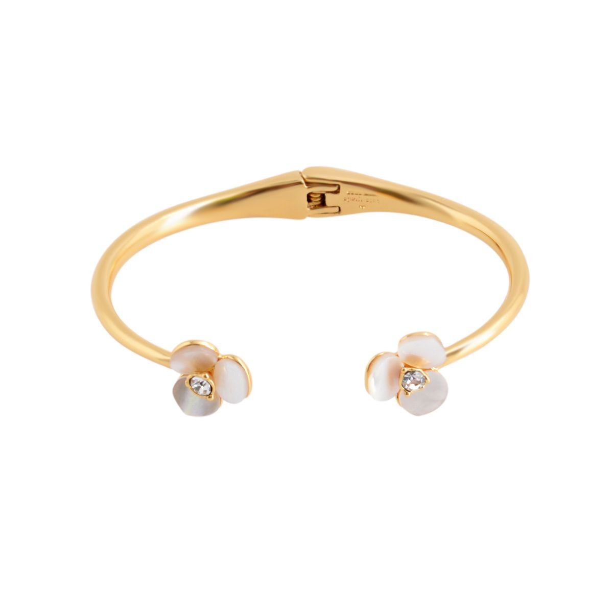 ケイトスペード Kate Spade WBRUB663-110 Cleam/Clear ビジュー×パンジー カフバングル Disco Pansy Thin Cuff