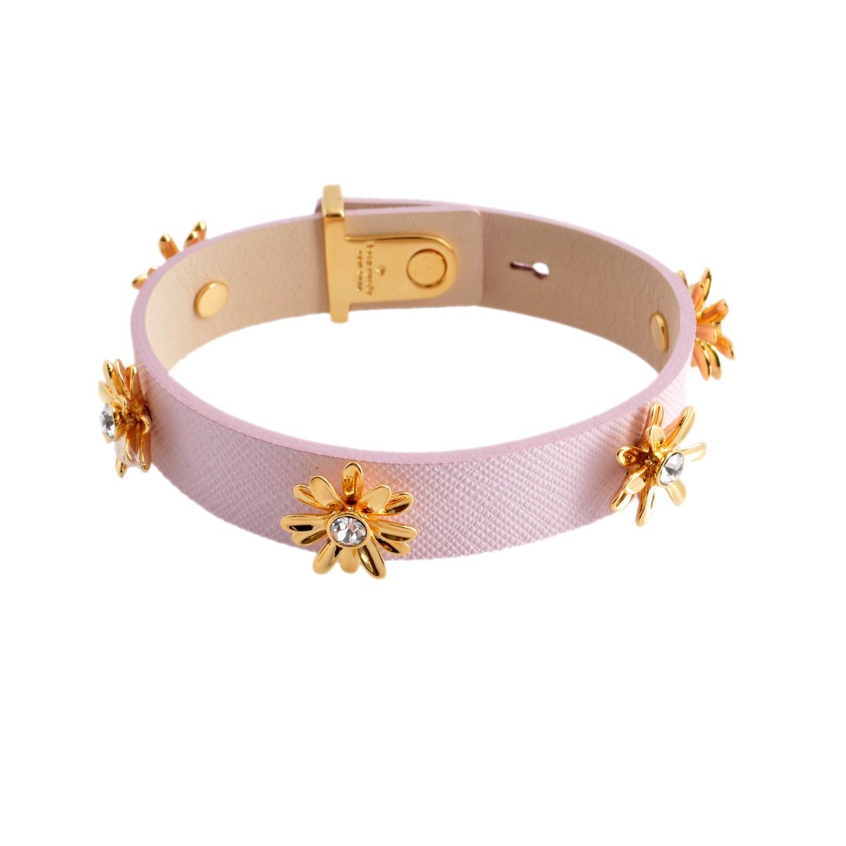 ケイトスペード Kate Spade WBRUB812-696 Light Blush ビジュー×デイジー レザーブレスレット Dazzling Daisies Leather Bracelet