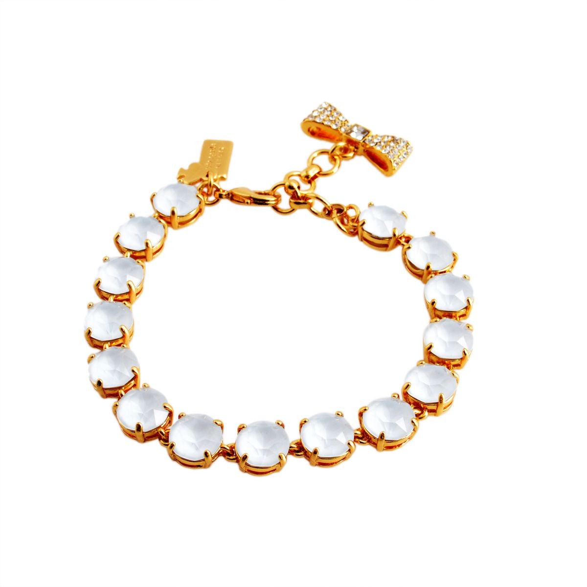 ケイトスペード Kate Spade WBRUB814-425 Light Blue リボンチャーム付 スワロフスキークリスタル ブレスレット Fancy That Bracelet