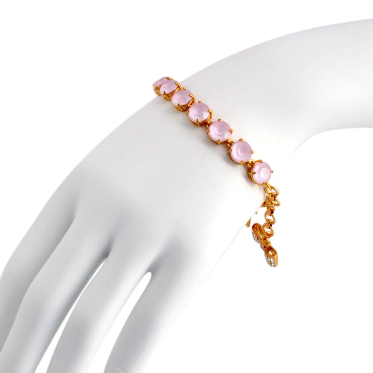 ケイトスペード Kate Spade WBRUB814-665 Light Pink リボンチャーム付 スワロフスキークリスタル ブレスレット Fancy That Bracelet