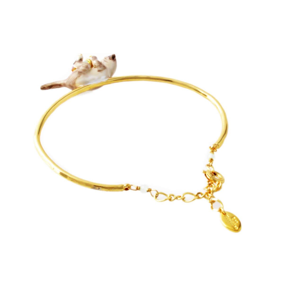 レネレイド Les Nereides AELA201/1 ネコモチーフ 猫 キャット カフ ブレスレット LOVES ANIMALS