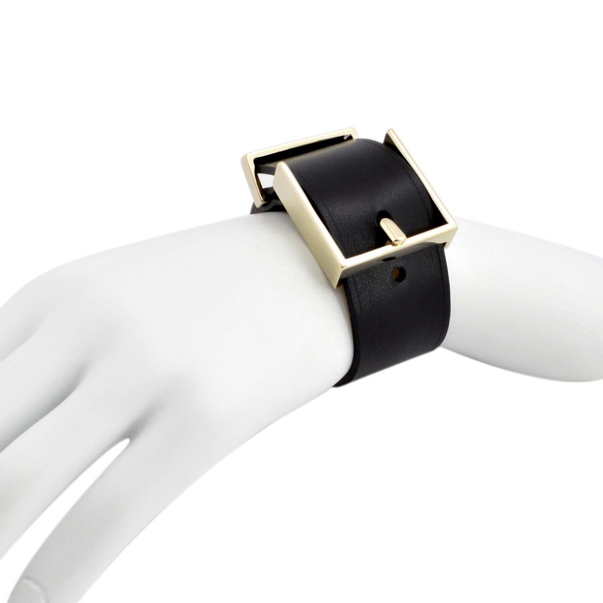 メゾンボワネ Maison Boinet 95009G 79 04 Black M  ベルトタイプ レザー ブレスレット バングル 30mm