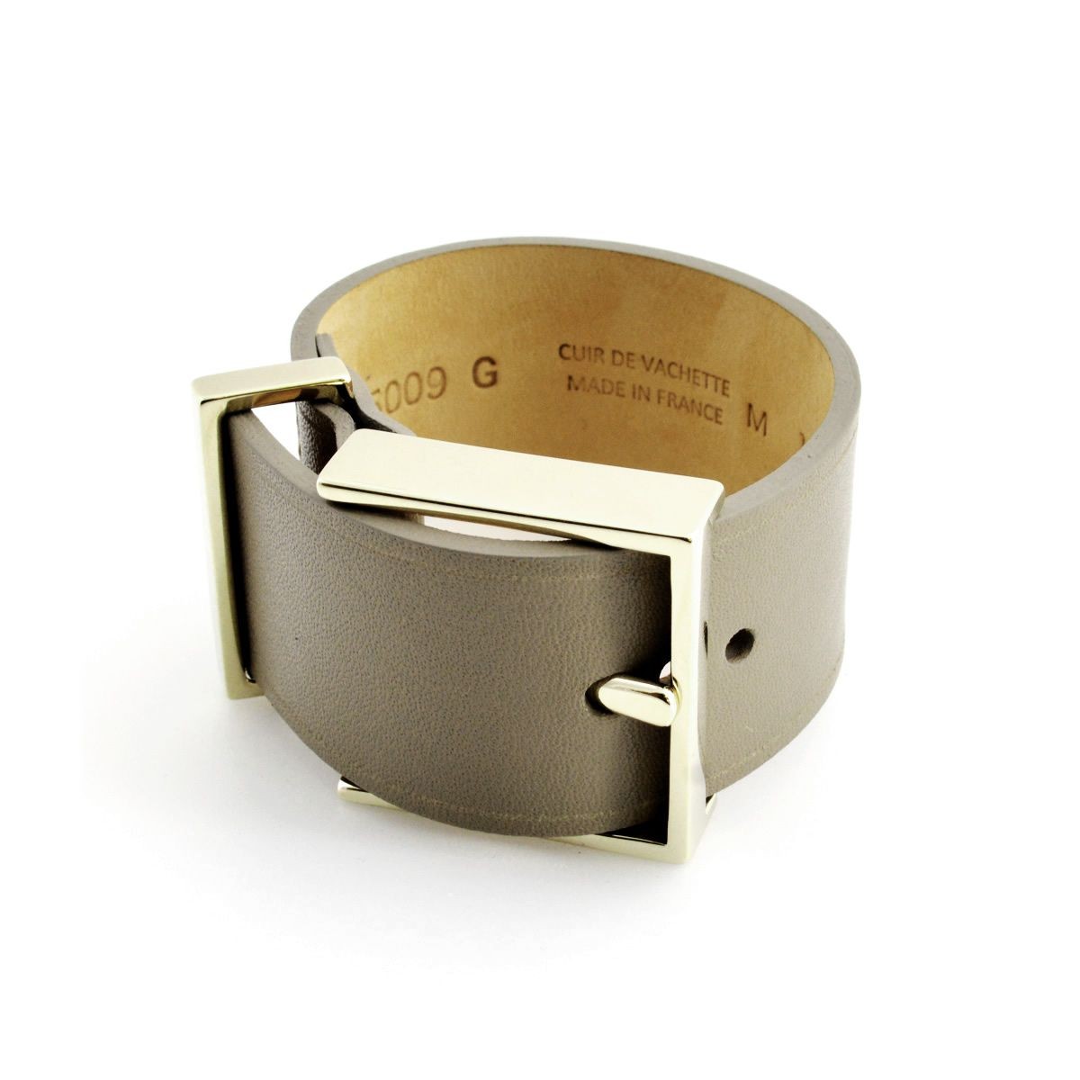メゾンボワネ Maison Boinet 95009G 79 77 Gabardine M  ベルトタイプ レザー ブレスレット バングル 30mm