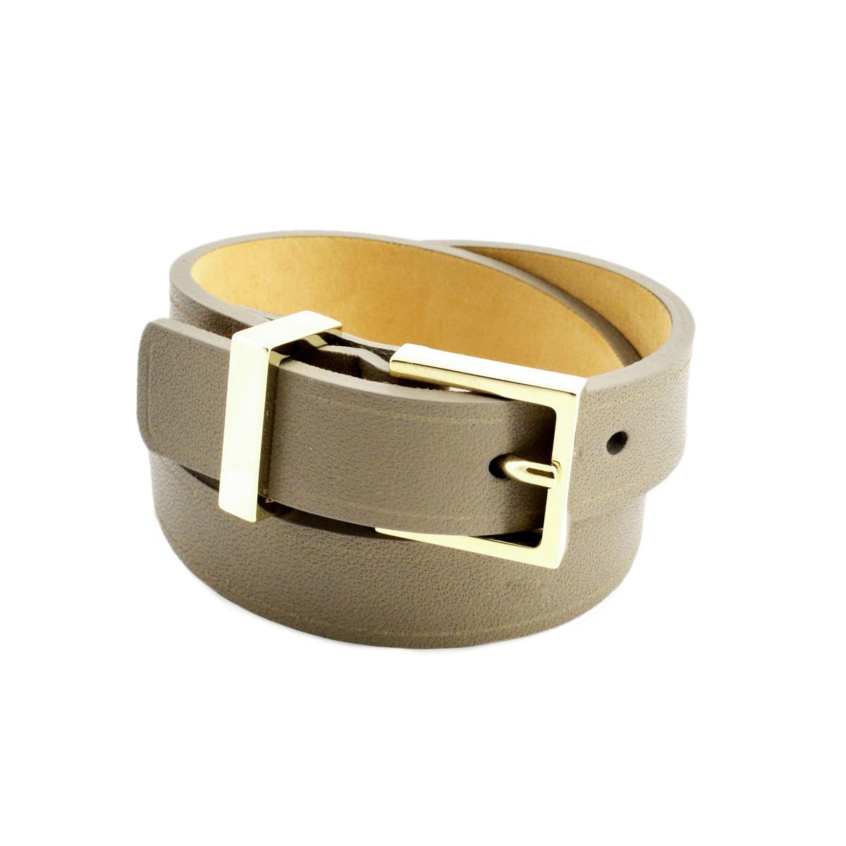 メゾンボワネ Maison Boinet 95011G 79 77 Gabardine M  ベルトタイプ ダブルラップ 2連 レザー ブレスレット 15mm