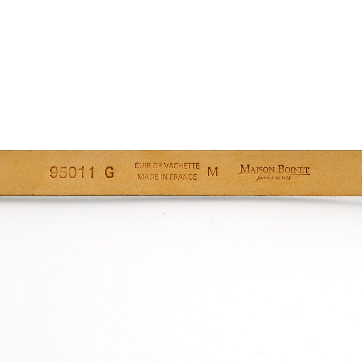 メゾンボワネ Maison Boinet 95011G 79 77 Gabardine M  ベルトタイプ ダブルラップ 2連 レザー ブレスレット 15mm