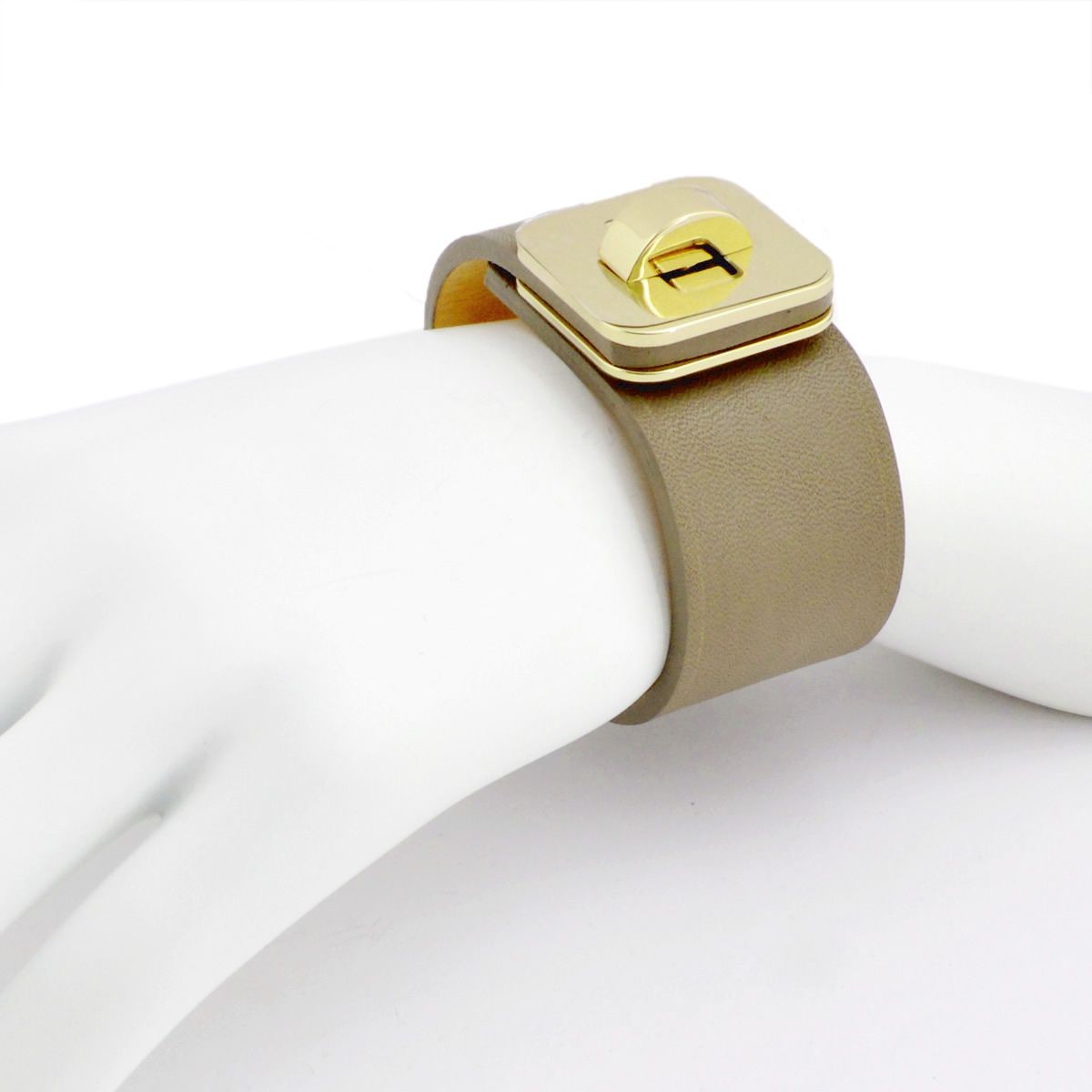 メゾンボワネ Maison Boinet 95009G-79-49-M Gray Blue  ベルトタイプ レザー ブレスレット バングル 30mm