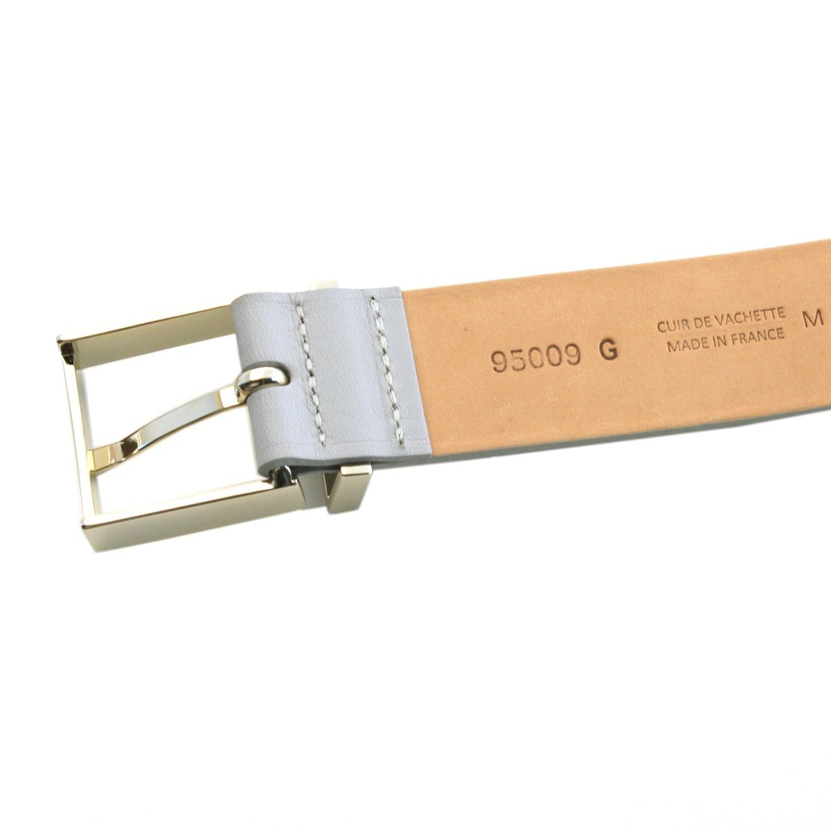 メゾンボワネ Maison Boinet 95009G-79-49-M Gray Blue  ベルトタイプ レザー ブレスレット バングル 30mm