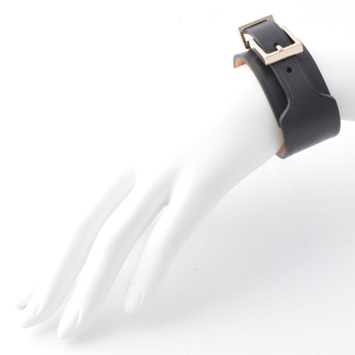 メゾンボワネ Maison Boinet 95059G-79-04-M Black  ベルトタイプ レザー ブレスレット 30mm